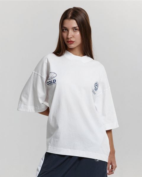 Cold Culture Cold Sponsor T Shirt White | 21876-ARTN