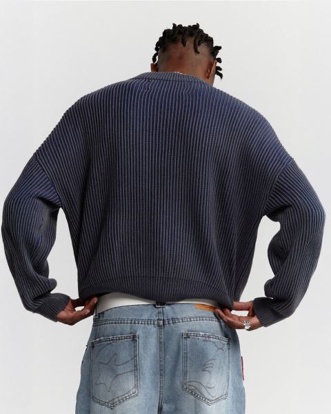Cold Culture Cold University Knitwear Dark Blue | 62039-VENC