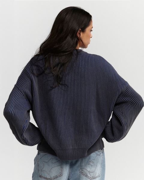 Cold Culture Cold University Knitwear Dark Blue | 62039-VENC