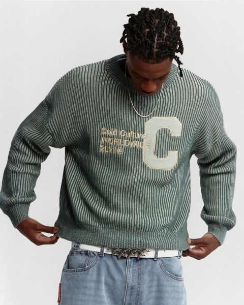 Cold Culture Cold University Knitwear Green | 30281-YJIT