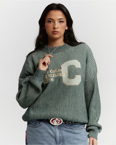 Cold Culture Cold University Knitwear Green | 30281-YJIT