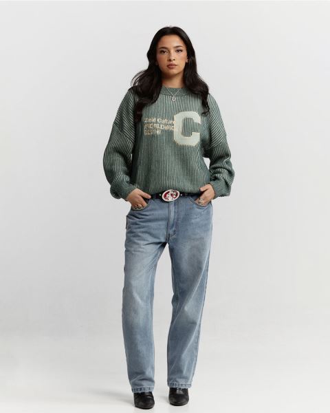 Cold Culture Cold University Knitwear Green | 30281-YJIT