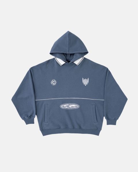 Cold Culture College Team Hoodie Dark Blue | 27386-KMAS