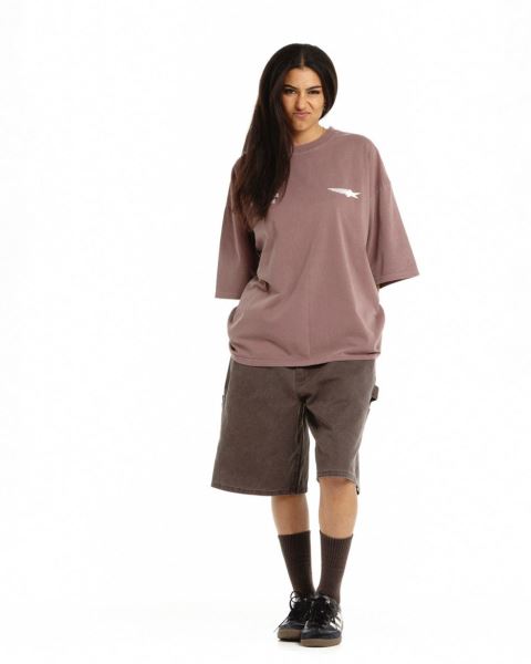Cold Culture Community T Shirt Grey Purple | 09567-DETA
