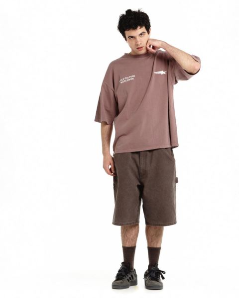 Cold Culture Community T Shirt Grey Purple | 09567-DETA