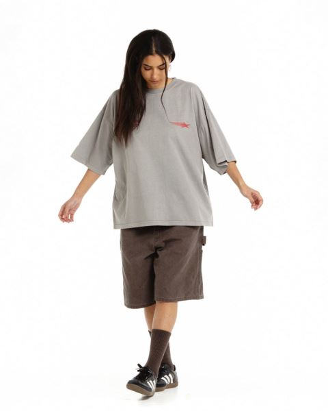 Cold Culture Community T Shirt Grey | 27618-DXQG