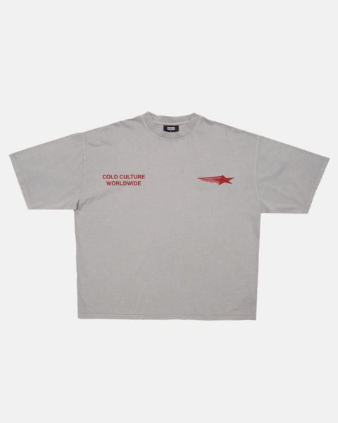 Cold Culture Community T Shirt Grey | 27618-DXQG