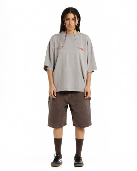 Cold Culture Community T Shirt Grey | 27618-DXQG