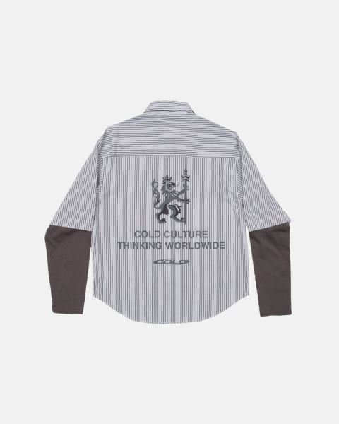 Cold Culture Companion Lion Shirt Blue | 50786-WUME