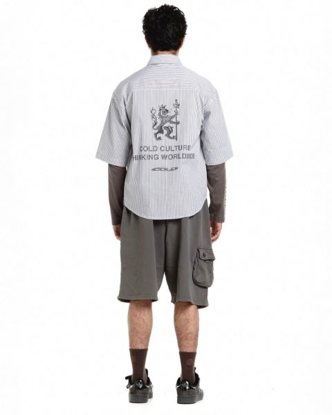 Cold Culture Companion Lion Shirt Blue | 50786-WUME