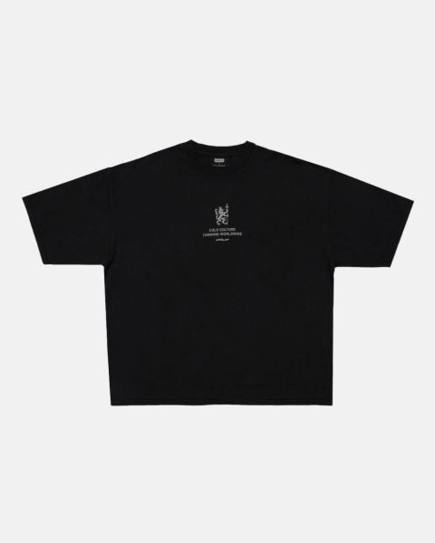 Cold Culture Companion Lion T Shirt Black | 90267-NQEB