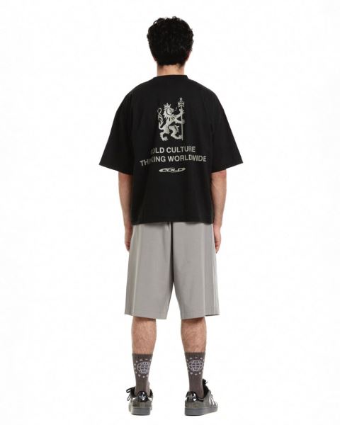 Cold Culture Companion Lion T Shirt Black | 90267-NQEB