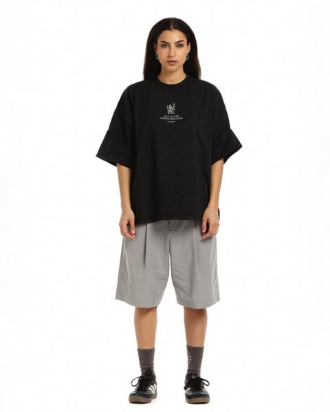 Cold Culture Companion Lion T Shirt Black | 90267-NQEB