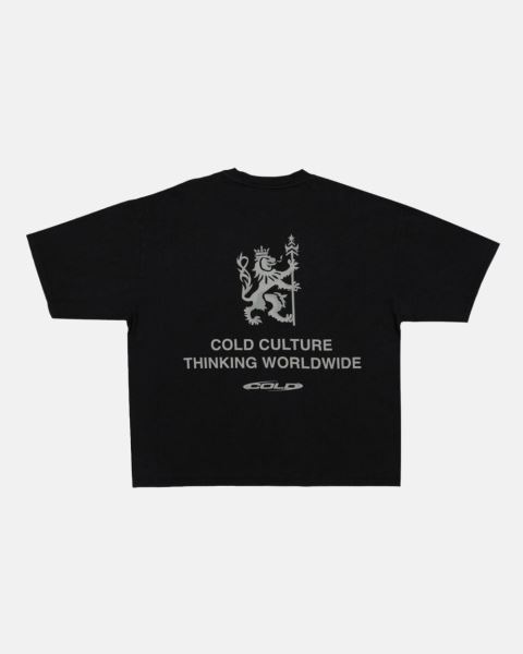 Cold Culture Companion Lion T Shirt Black | 90267-NQEB