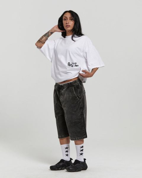 Cold Culture Corduroy Shorts Dark Grey | 68092-SWKT