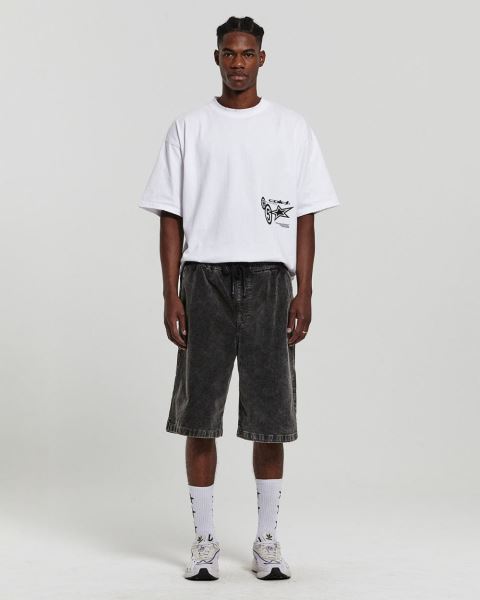 Cold Culture Corduroy Shorts Dark Grey | 68092-SWKT