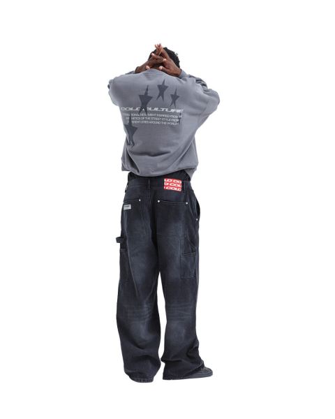 Cold Culture Cosmos Arc Crewneck Sweatshirts Grey | 67438-KLUO