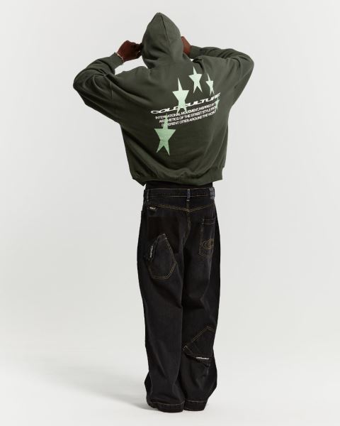 Cold Culture Cosmos Arc Hoodie Dark Green | 04672-AITL
