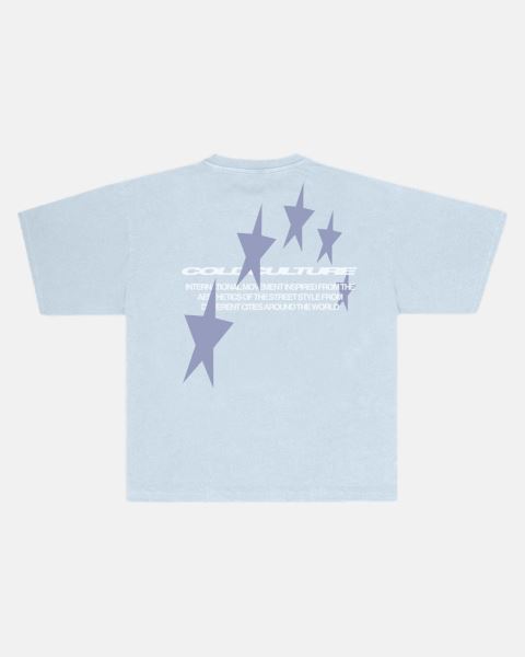 Cold Culture Cosmos Arc T Shirt Blue | 42631-IAQS