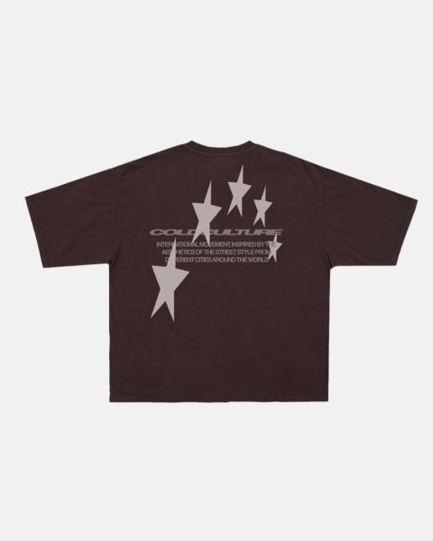 Cold Culture Cosmos Arc T Shirt Brown | 95410-TCRH