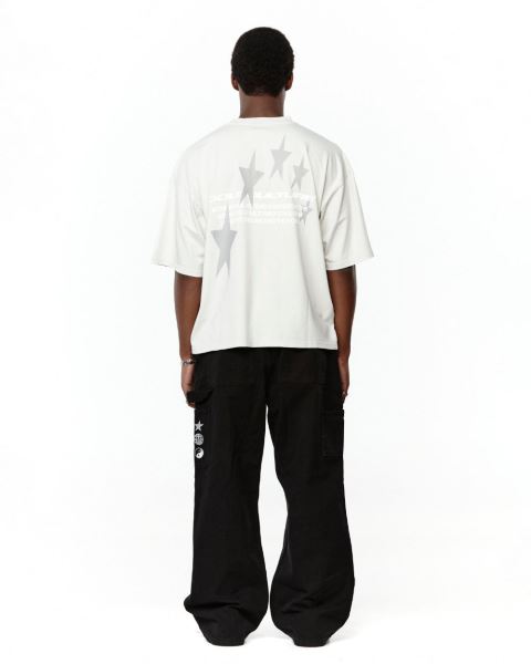 Cold Culture Cosmos Arc T Shirt Light Grey | 61309-XQDB