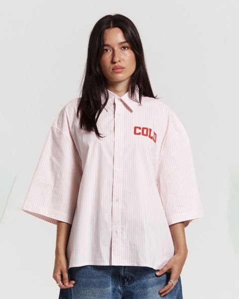 Cold Culture Countdown Shirt Pink | 91854-UMZV