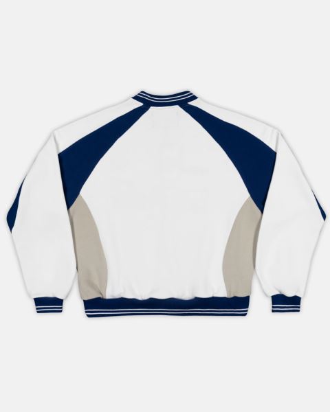 Cold Culture Cowboy Varsity Crewneck Sweatshirts White / Blue | 36798-KNPV