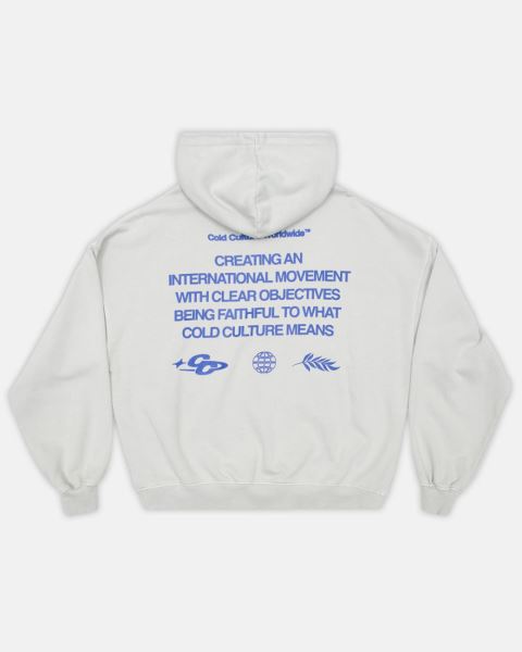 Cold Culture Creating Hoodie Light Grey | 80594-PJUI