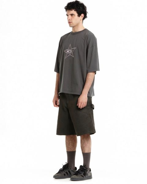 Cold Culture C*star T Shirt Dark Grey | 68750-ZBER