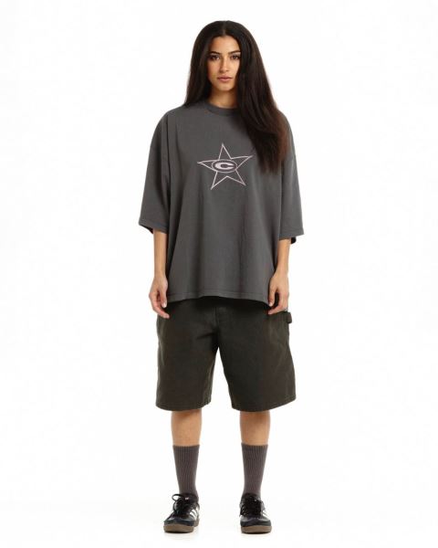 Cold Culture C*star T Shirt Dark Grey | 68750-ZBER