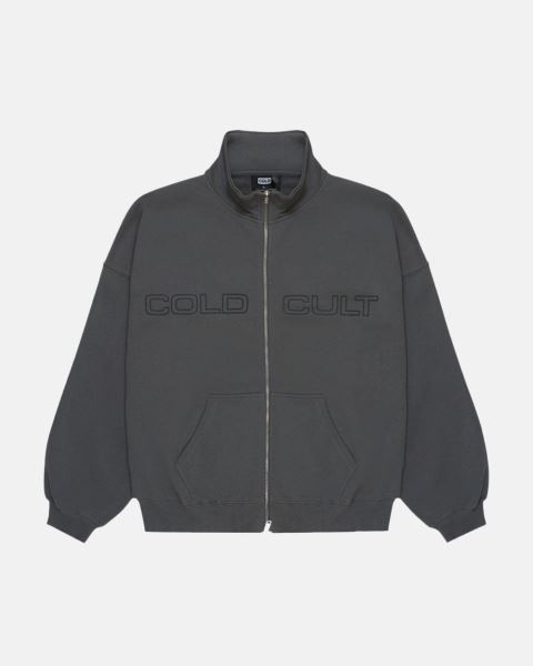 Cold Culture Cult Zip Grey Jacket Grey | 07264-ESTA