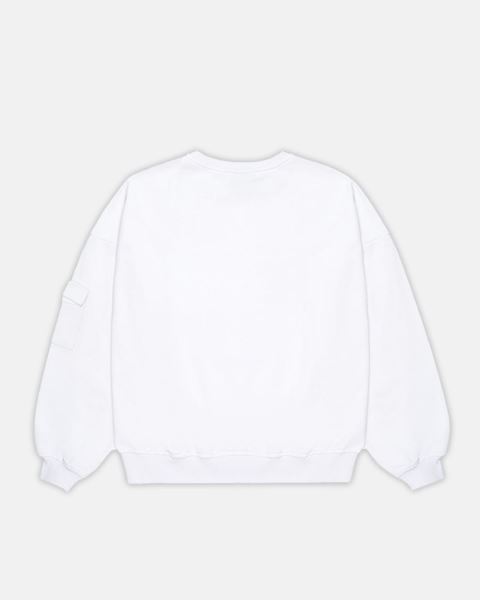 Cold Culture Daily Cargo Crewneck Sweatshirts White | 03276-BGZW