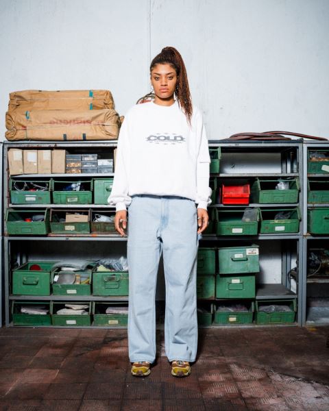 Cold Culture Daily Cargo Crewneck Sweatshirts White | 03276-BGZW