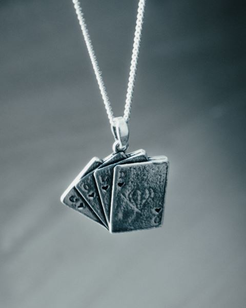 Cold Culture Deck Necklace Jewelry Silver White | 85762-XHBE