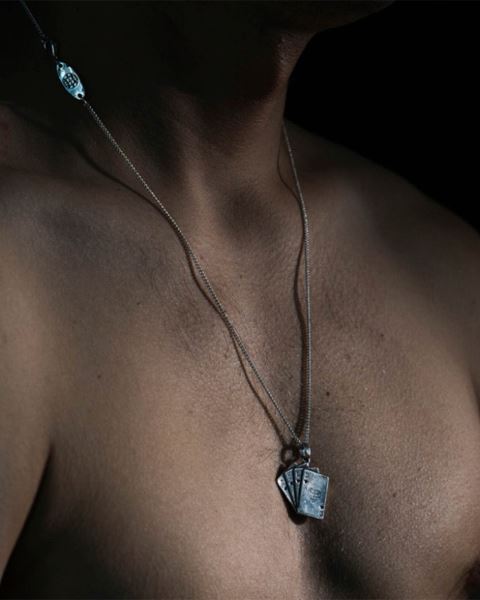 Cold Culture Deck Necklace Jewelry Silver White | 85762-XHBE