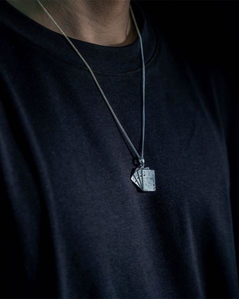 Cold Culture Deck Necklace Jewelry Silver White | 85762-XHBE