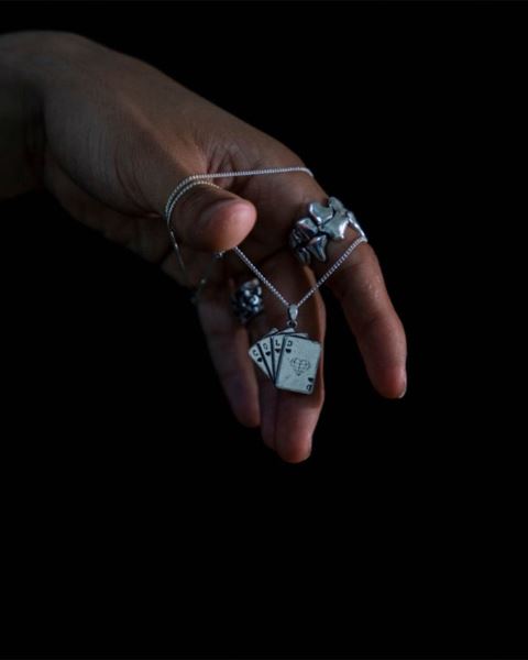 Cold Culture Deck Necklace Jewelry Silver White | 85762-XHBE