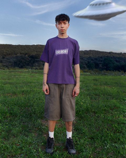 Cold Culture Deimons T Shirt Deep Lavender | 09516-DGYQ