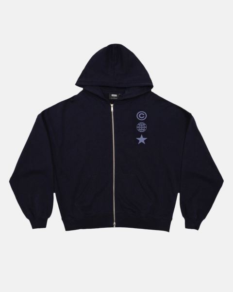 Cold Culture Desert Zip Hoodie Blue | 96147-LHOB