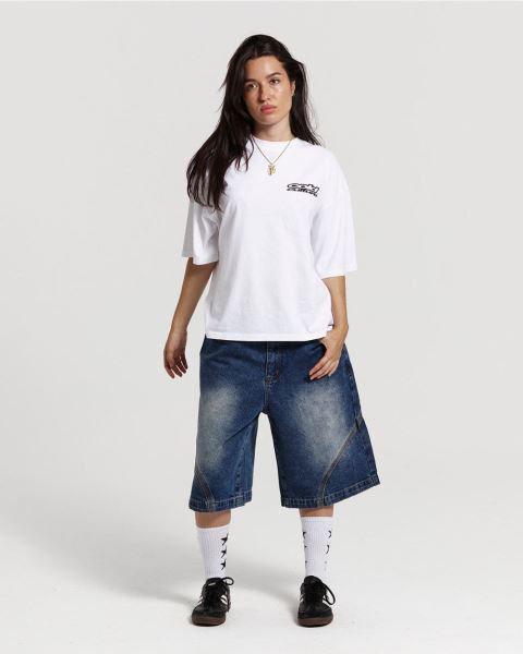Cold Culture Destination Shorts Blue | 63982-YDHA