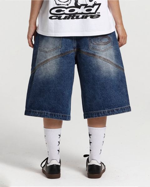 Cold Culture Destination Shorts Blue | 63982-YDHA