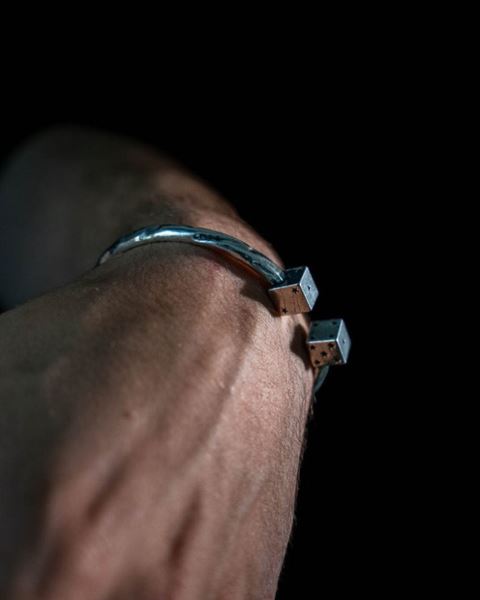 Cold Culture Dice Bracelet Jewelry Silver Black | 81503-DHNL
