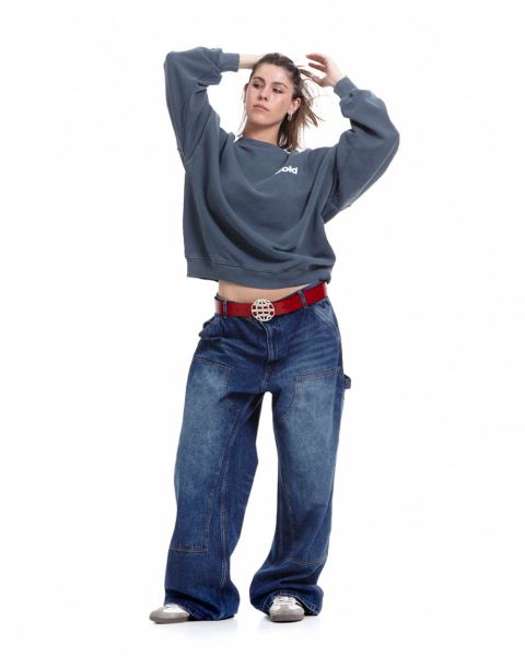 Cold Culture Dice Crewneck Sweatshirts Blue | 91672-EASX