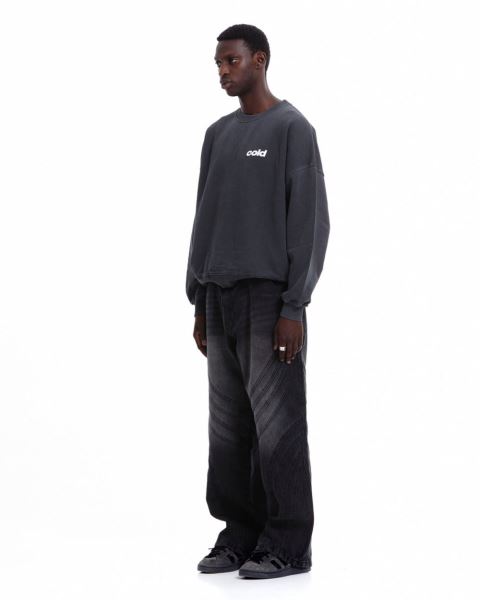 Cold Culture Dice Crewneck Sweatshirts Black | 21364-UGTH