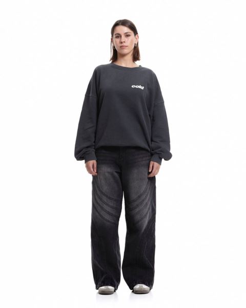 Cold Culture Dice Crewneck Sweatshirts Black | 21364-UGTH