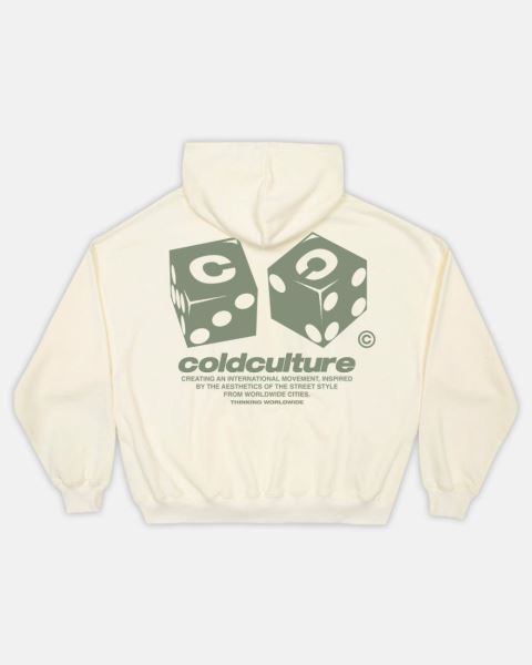 Cold Culture Dice Hoodie Cream | 86107-OSWY