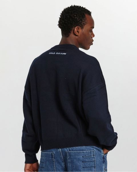 Cold Culture Dice Knitwear Blue | 74059-YTCV