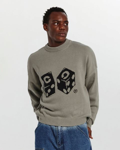 Cold Culture Dice Knitwear Grey | 64728-WSNI