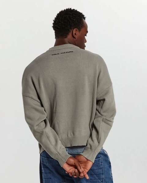 Cold Culture Dice Knitwear Grey | 64728-WSNI
