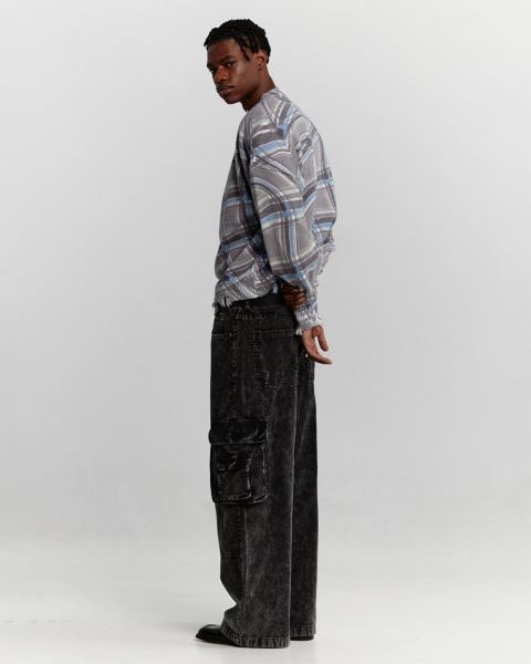 Cold Culture Dist Diamonds Knitwear Grey / Blue | 35294-UAEQ